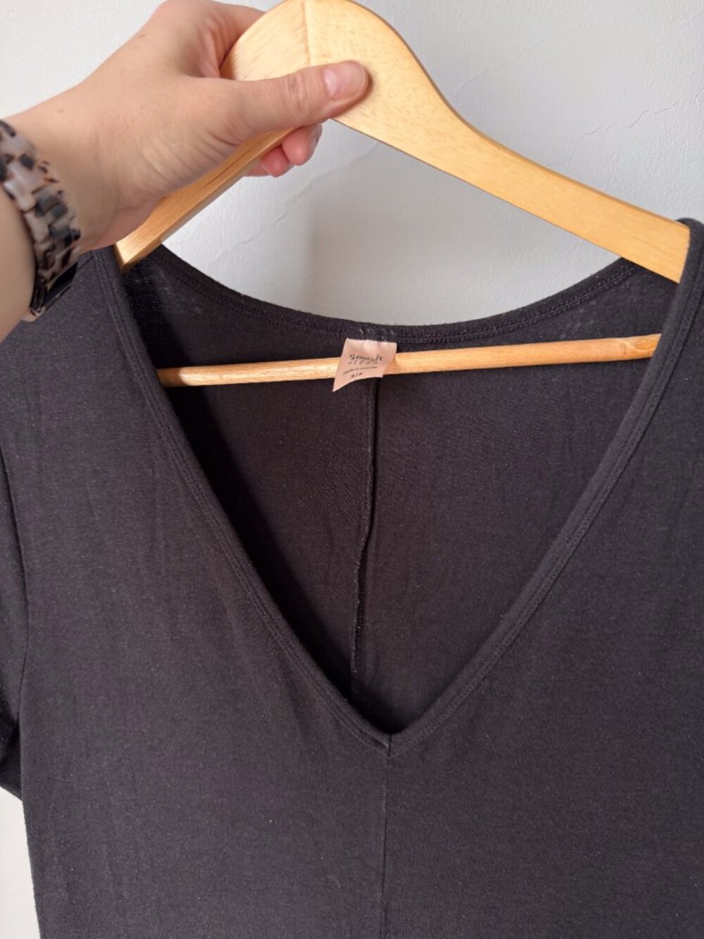 Smash + Tess Sunday Romper Black V-Neck Short Sleeve Size Small - Picture 8 of 16
